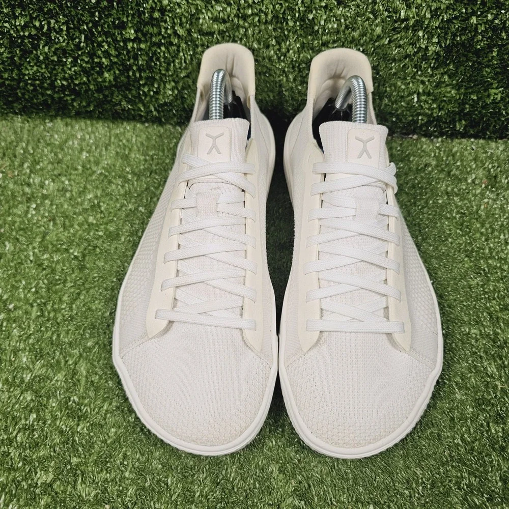 Flux Adapt Trainer Triple White Knit Minimalist Athletic Sneakers Mens Size 9